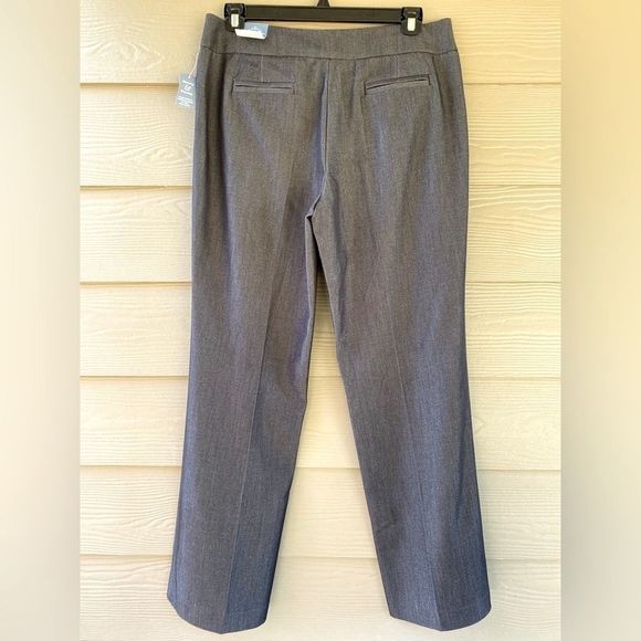 Passports Gray Charcoal Straight Leg Stretch Dress Trousers Pants Size 12 - Picture 3 of 12
